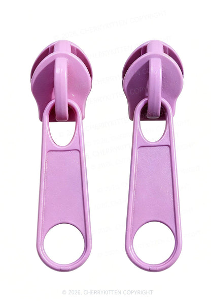Metal Zipper Y2K Earrings Cherrykitten