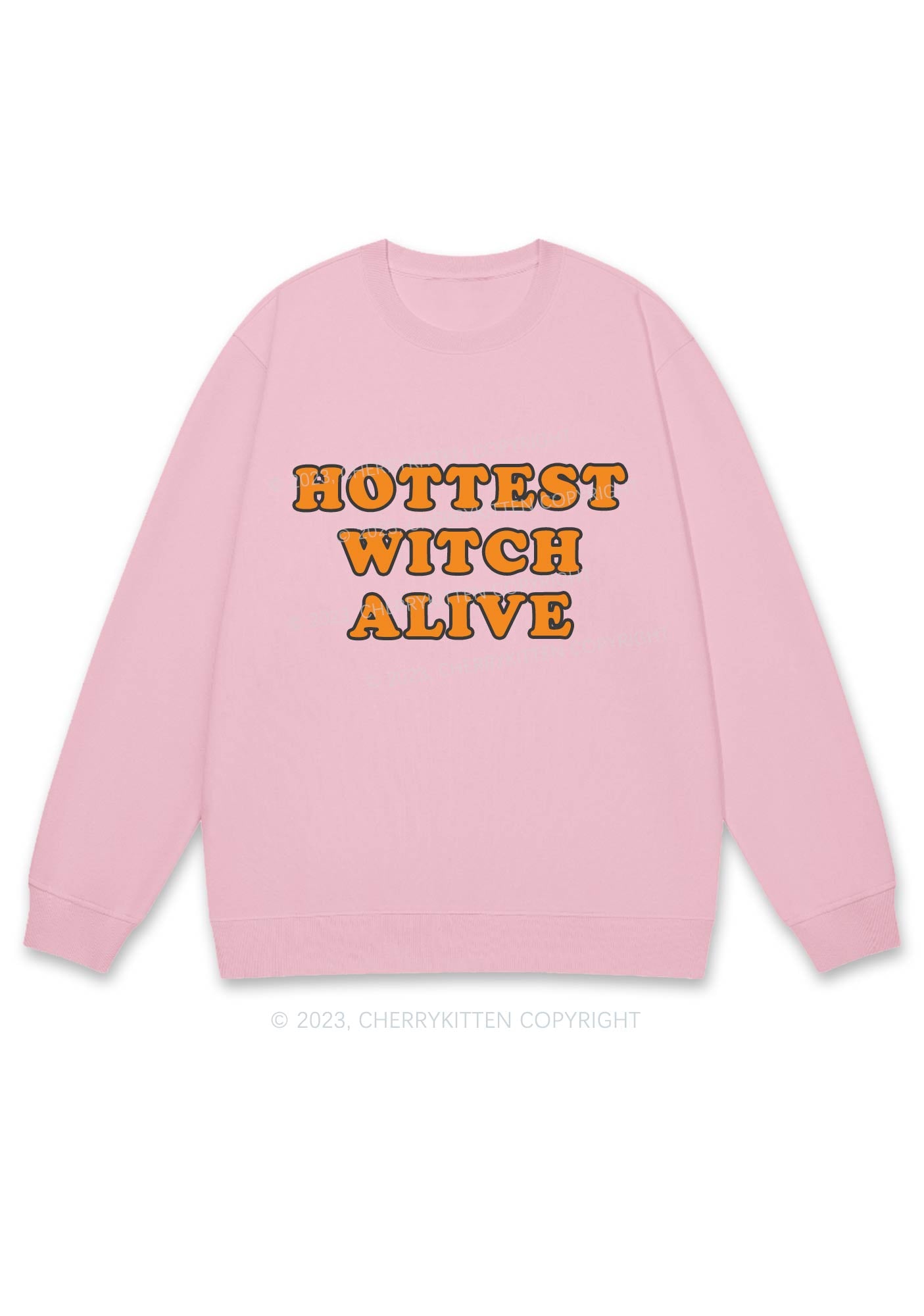 Hottest Witch Alive Halloween Y2K Sweatshirt Cherrykitten