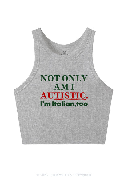 Not Only Autistic Y2K Crop Tank Top Cherrykitten