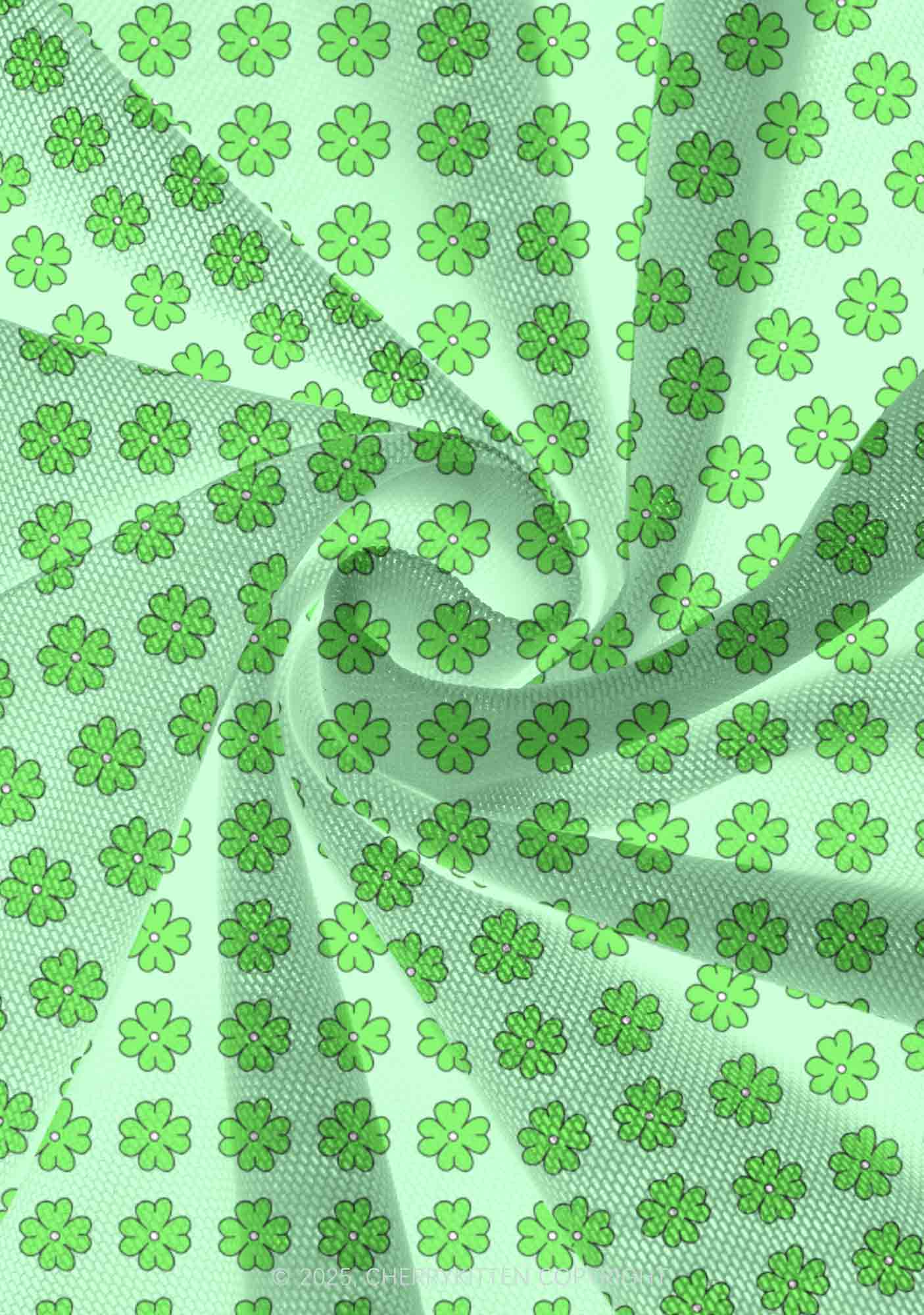 Green Clover Grid St Patricks Y2K Print Mini Layered Skirt Cherrykitten