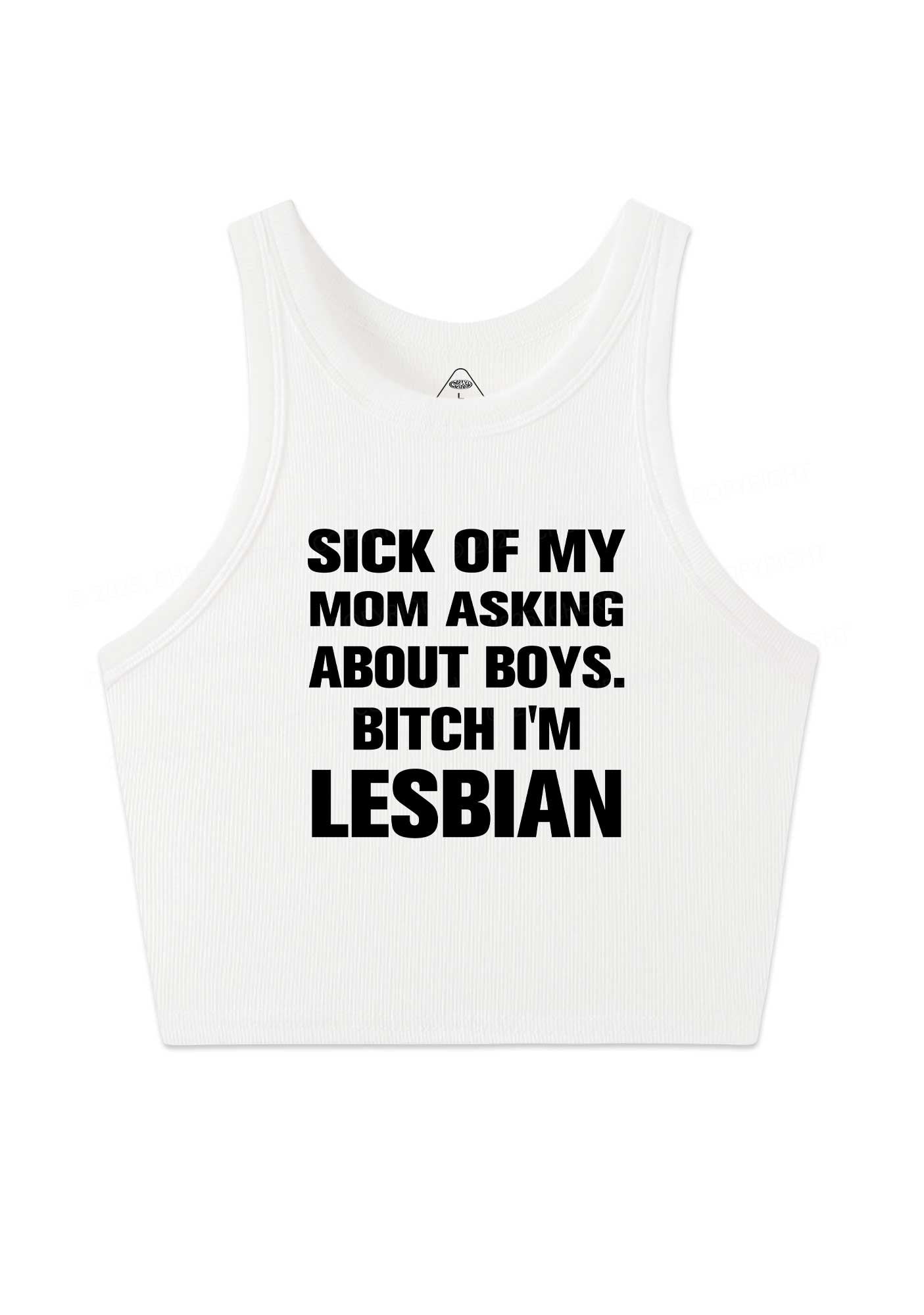 Bxxch Im Lesbian Pride Y2K Crop Tank Top Cherrykitten