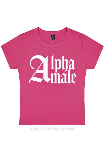 Curvy Custom Text Gothic Font Y2K Baby Tee Cherrykitten