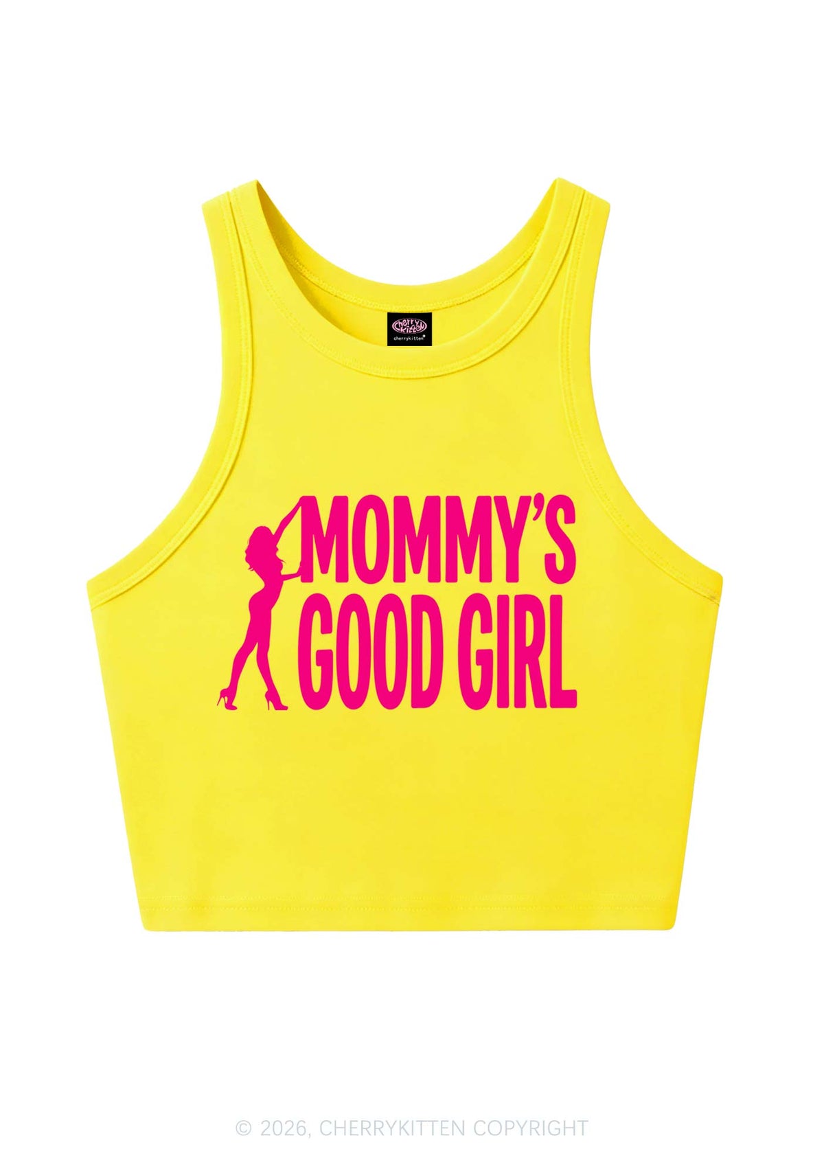Mommys Good Girl Y2K Crop Tank Top Cherrykitten