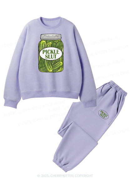 Pickle Slxt Y2K Fleece Sweatshirts Set Cherrykitten