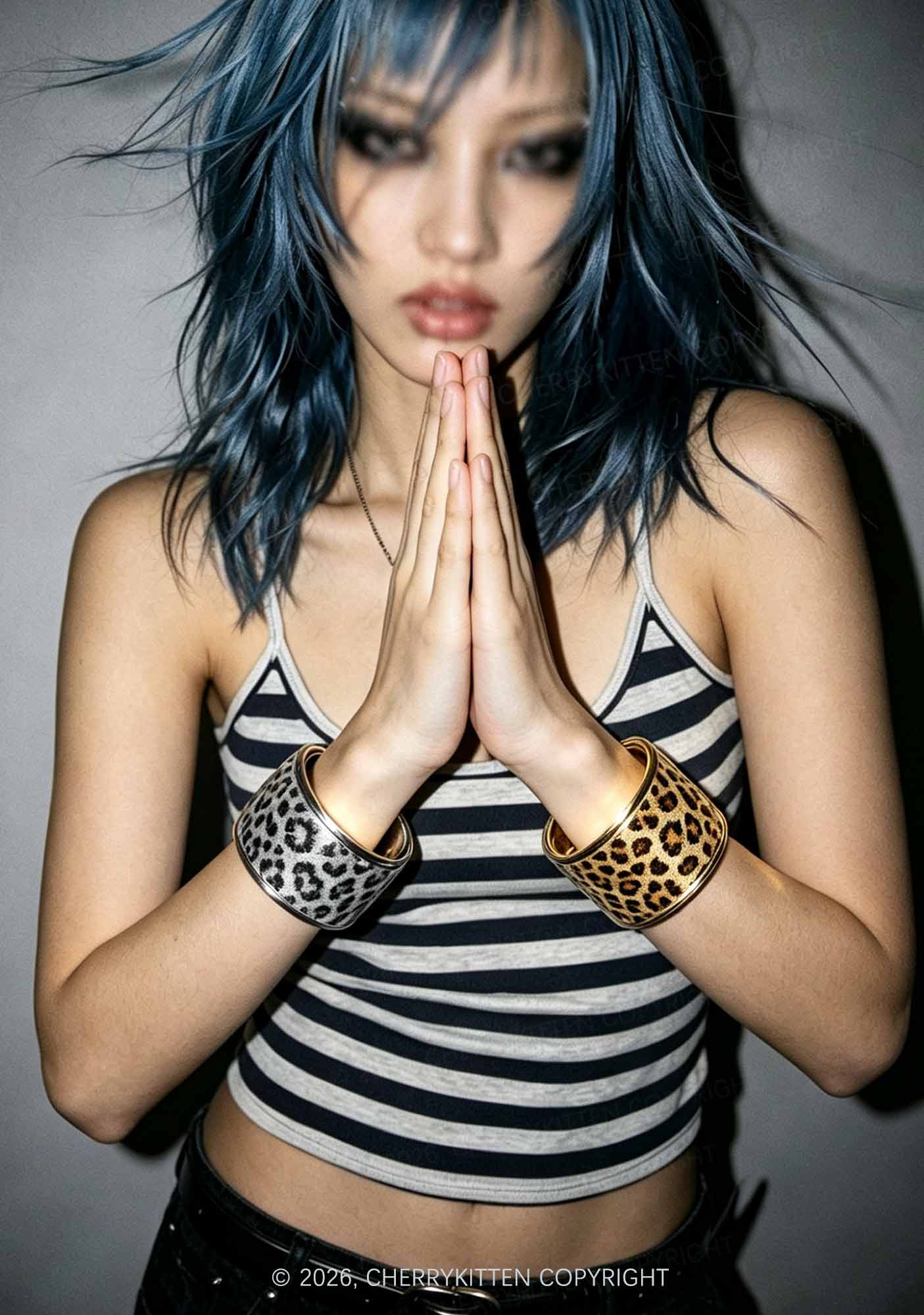 Leopard Y2K Open Bangle Cherrykitten