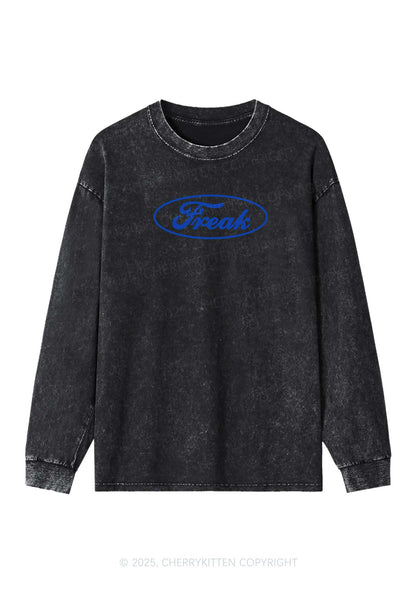 Oval Freak Y2K Washed Long Sleeves Cherrykitten
