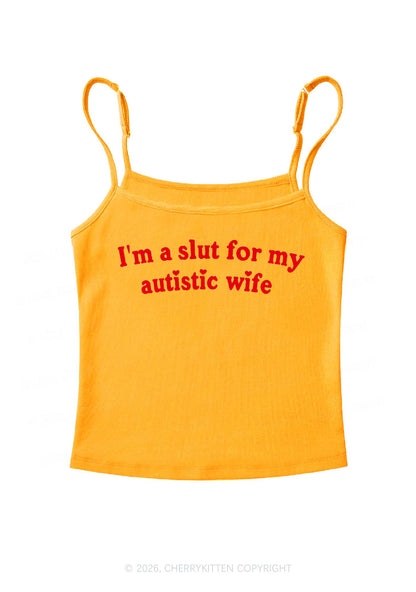 Slxt For My Autistic Wife Y2K Spaghetti Strap Cami Cherrykitten