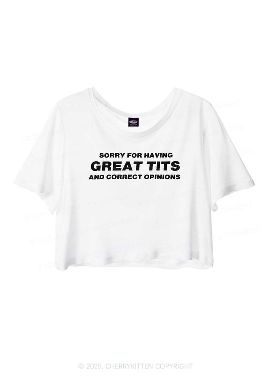 Sorry For Having Correct Opinions Y2K Sheer Crop Tee Cherrykitten