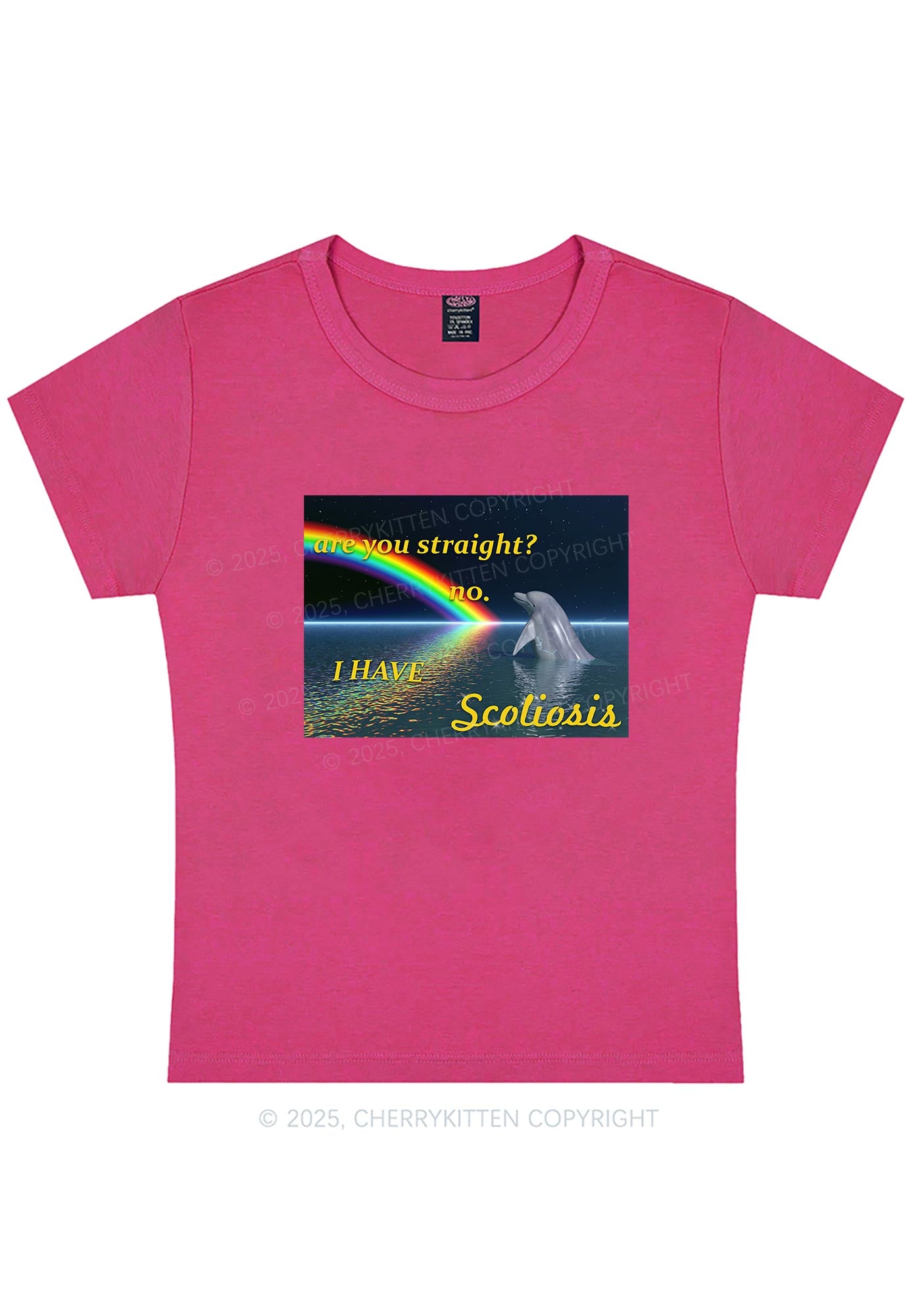 I Have Scoliosis Pride Y2K Baby Tee Cherrykitten