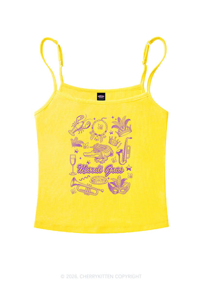 Mardi Gras Symbols Y2K Spaghetti Strap Cami Cherrykitten