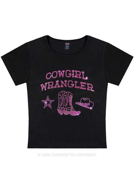Rhinestone Cowgirl Wrangler Boots Pride Y2K Baby Tee Cherrykitten