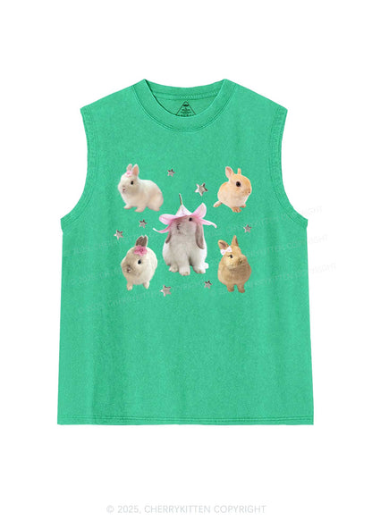 Lovely Rabbits Y2K Washed Muscle Tank Cherrykitten