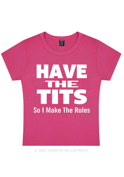 I Make Rules Y2K Baby Tee Cherrykitten