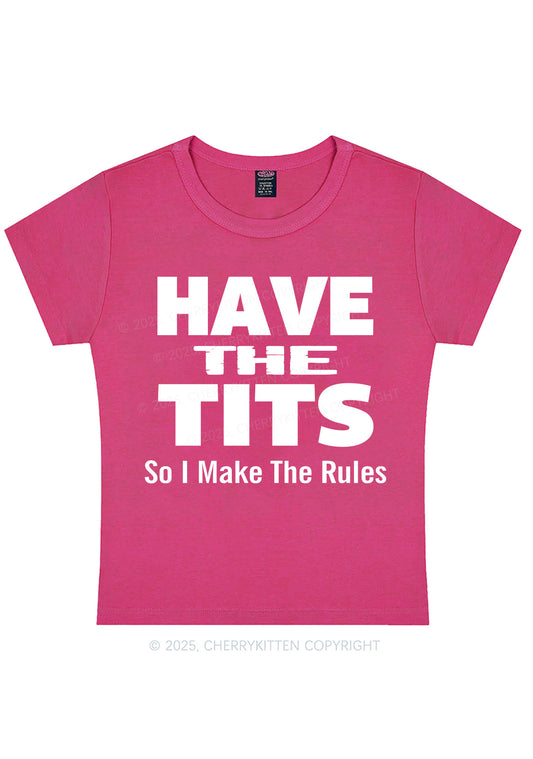 I Make Rules Y2K Baby Tee Cherrykitten