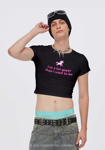 Im A Lot Gayer Pride Y2K Baby Tee Cherrykitten