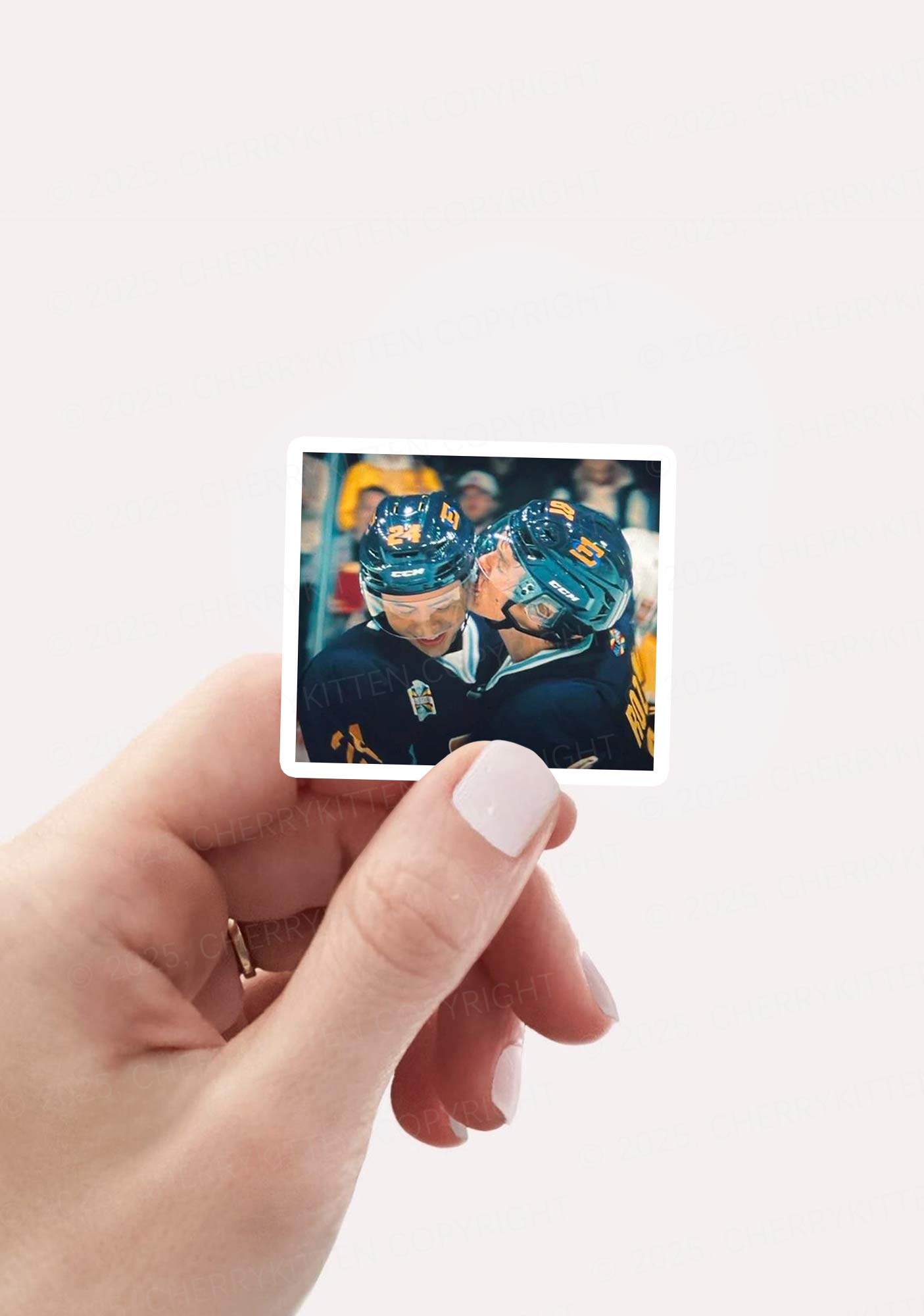 Blue Kissing HR 1pc Y2K Sticker Cherrykitten