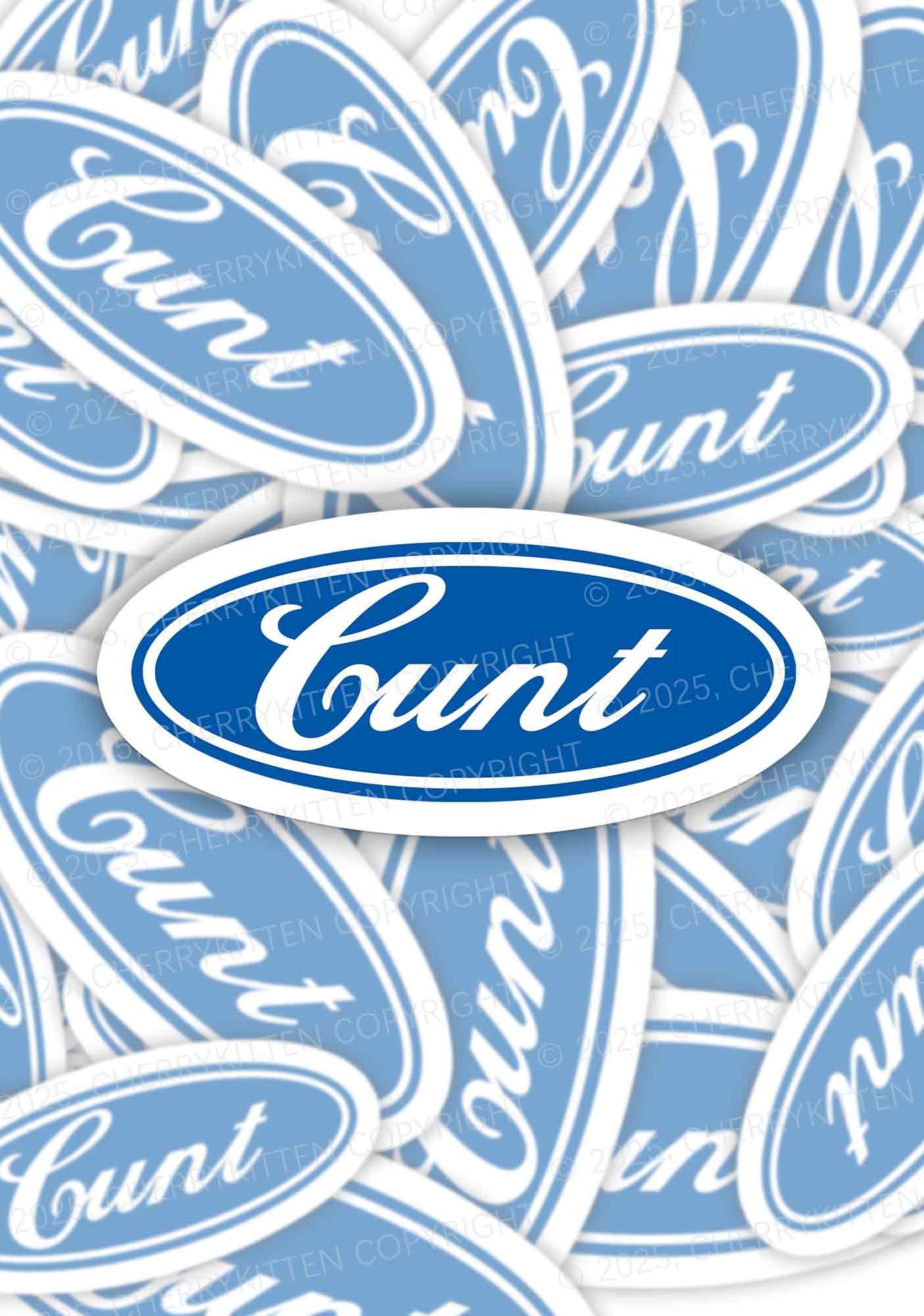Oval Cxxt 1Pc Y2K Sticker Cherrykitten
