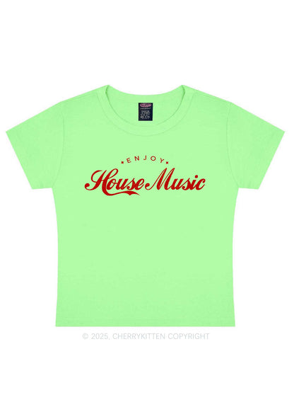 Enjoy House Music Y2K Baby Tee Cherrykitten