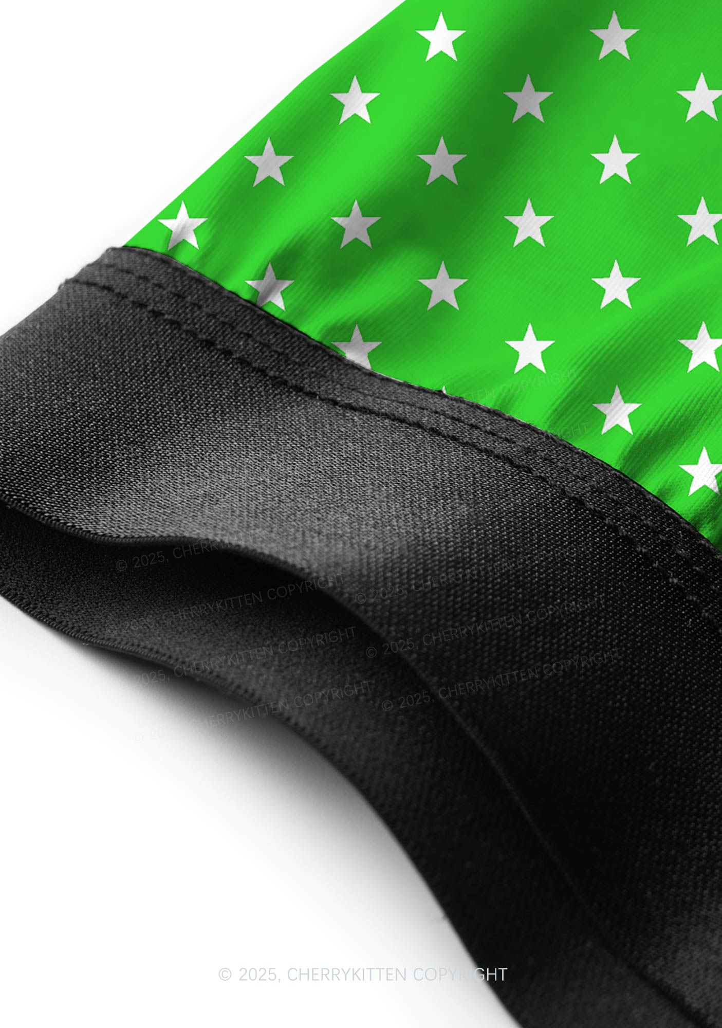 Green Star Y2K Print Men Boxer Briefs Cherrykitten