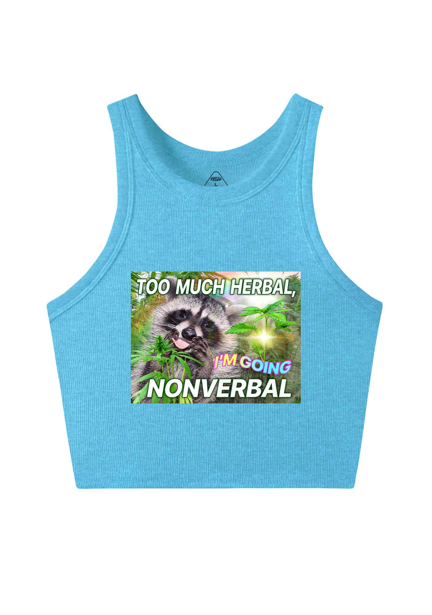 Im Going Nonverbal Y2K Crop Tank Top Cherrykitten