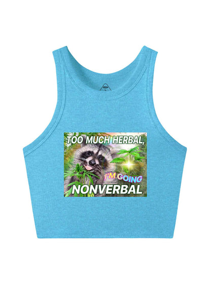 Im Going Nonverbal Y2K Crop Tank Top Cherrykitten
