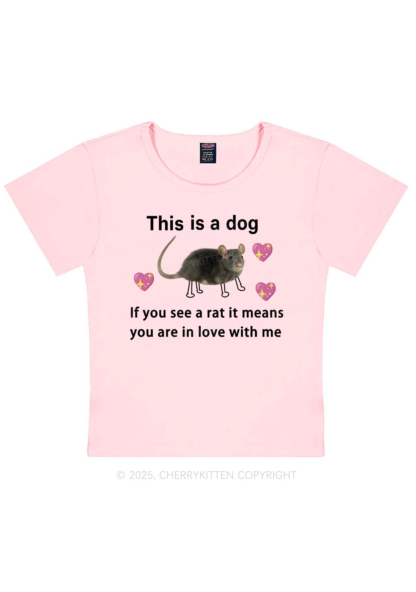 If You See Rat Y2K Baby Tee Cherrykitten
