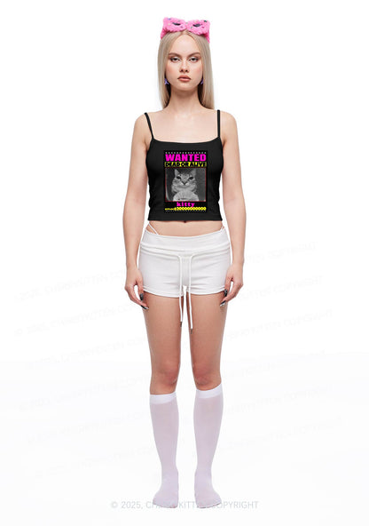 Custom Wanted Kitten Y2K Spaghetti Strap Cami Cherrykitten