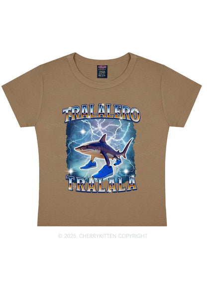 Tralalero Tralala Italian Brainrot Shirt Y2K Baby Tee Cherrykitten