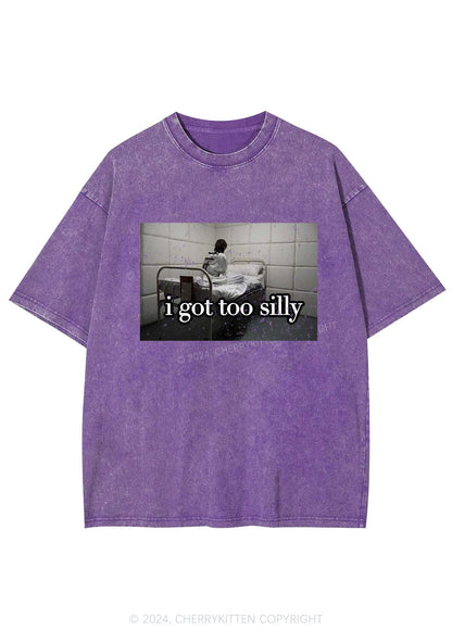 I Got Too Silly Y2K Washed Tee Cherrykitten