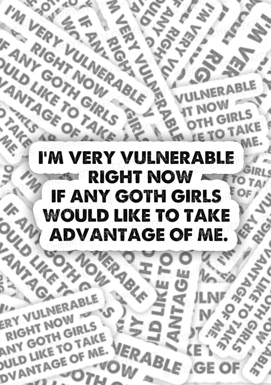 Im Vulnerable 1Pc Y2K Sticker Cherrykitten