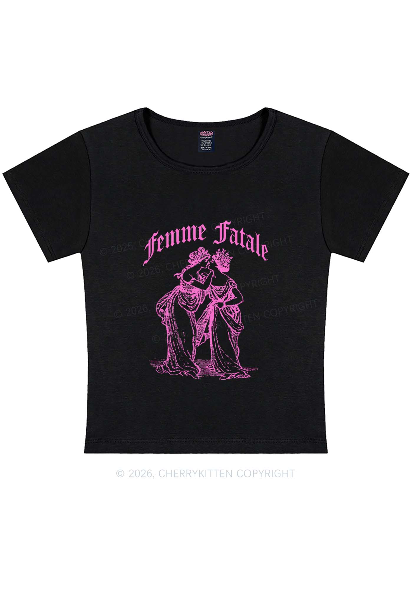 Femme Fatale Women Pride Y2K Baby Tee Cherrykitten