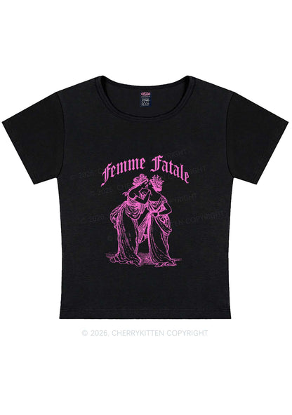 Femme Fatale Women Pride Y2K Baby Tee Cherrykitten
