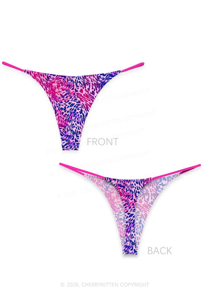 Bisexual Leopard Pride Y2K Print Bikini String Thong Cherrykitten