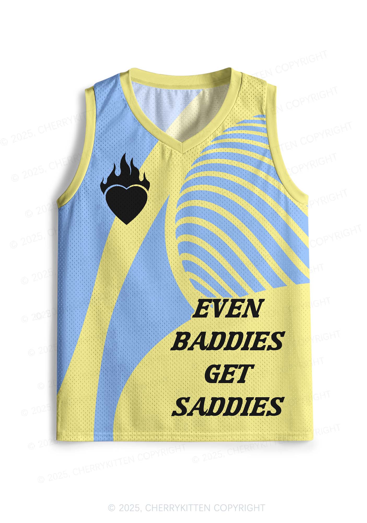 Custom Baddies Get Saddies Y2K Sport Jersey Tank Cherrykitten