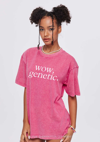 Wow Genetic HR Y2K Shirts Washed Tee Cherrykitten