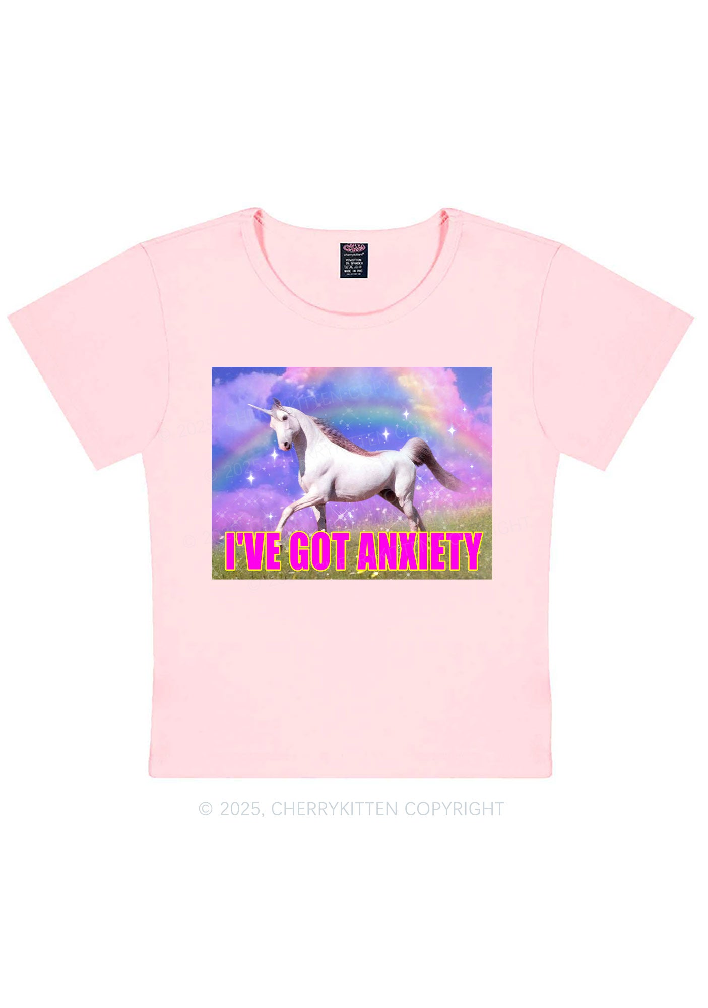 I've Got Anxiety Y2K Baby Tee Cherrykitten