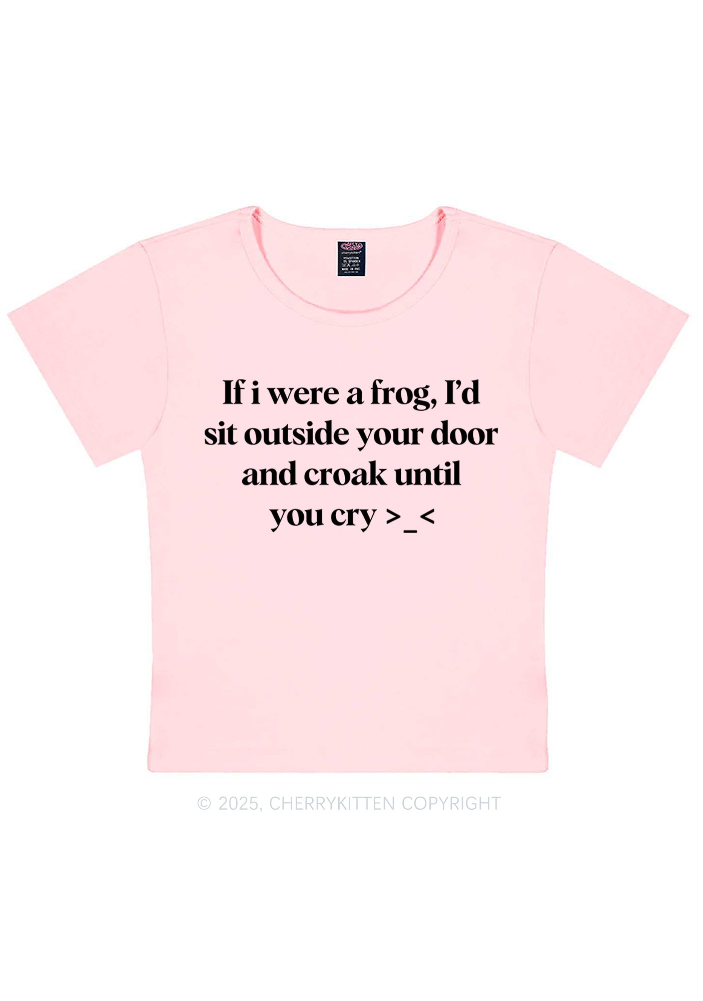 Frog Croak Y2K Baby Tee Cherrykitten