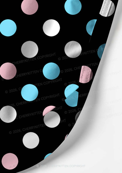 Trans Dots On Black Pride Y2K Print Men Beach Shorts Cherrykitten