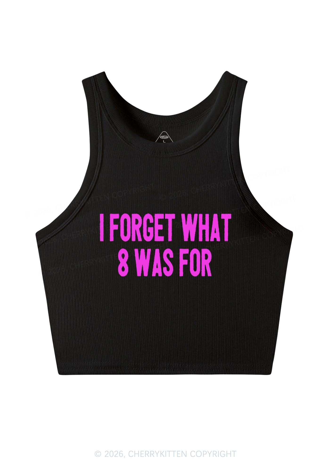I Forget What Eight Was For Pride Y2K Crop Tank Top Cherrykitten