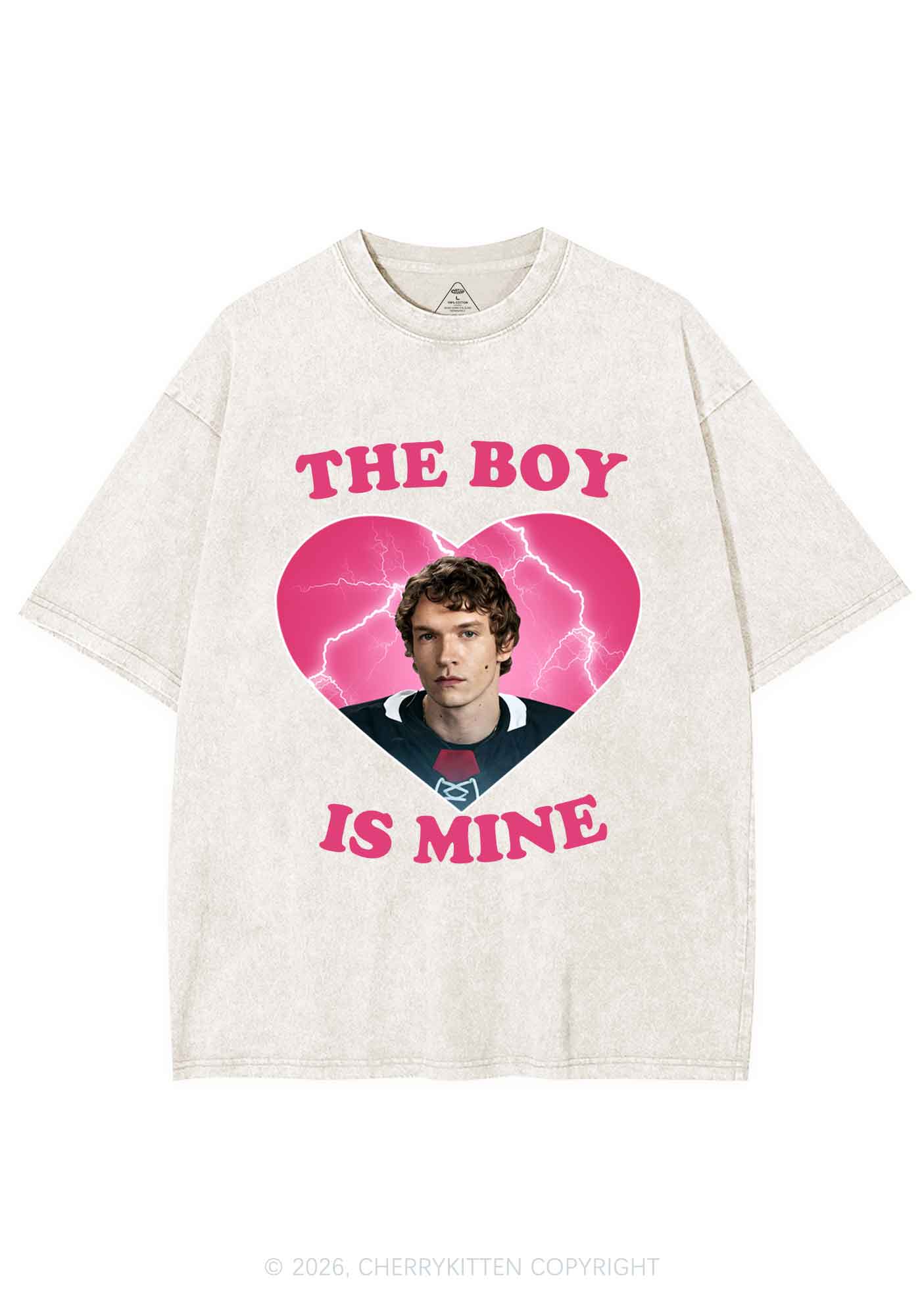 The Boy Is Mine CS Y2K Shirts Washed Tee Cherrykitten