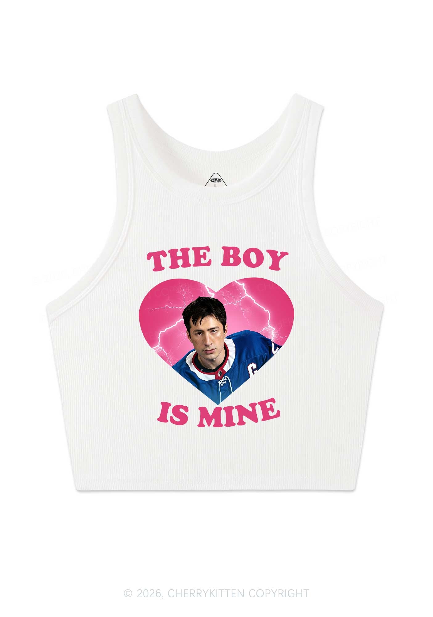 The Boy Is Mine HR Y2K Crop Tank Top Cherrykitten