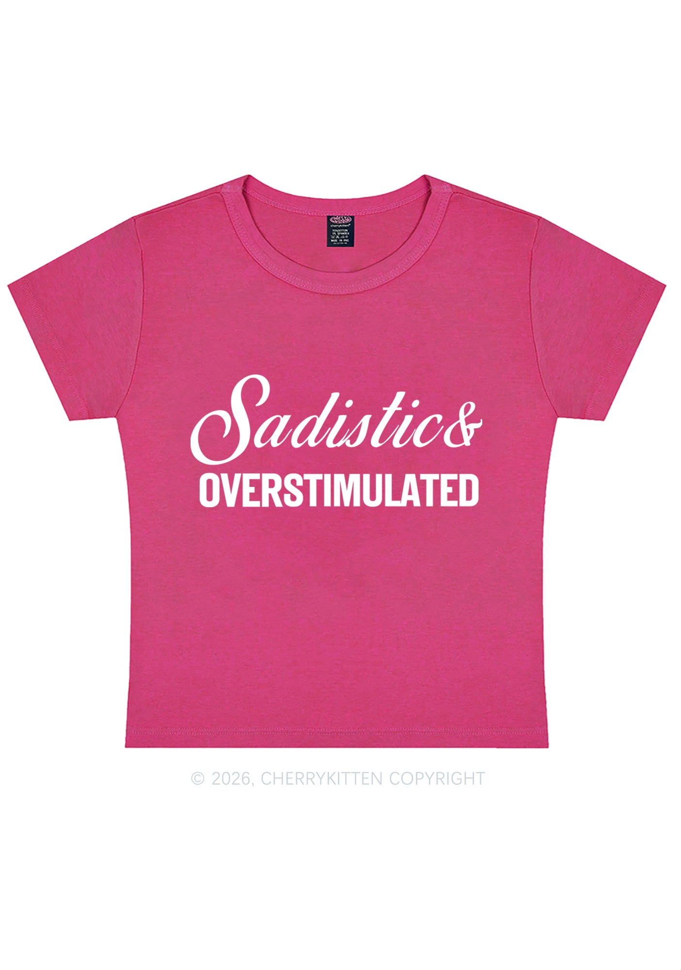 Sadistic Overstimulated Y2K Baby Tee Cherrykitten