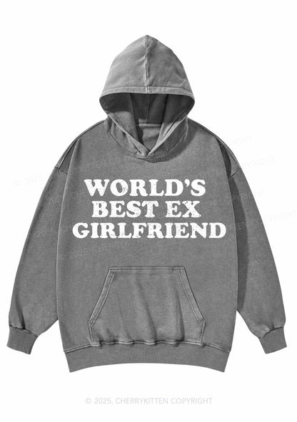 Best Ex Girlfriend Y2K Washed Hoodie Cherrykitten