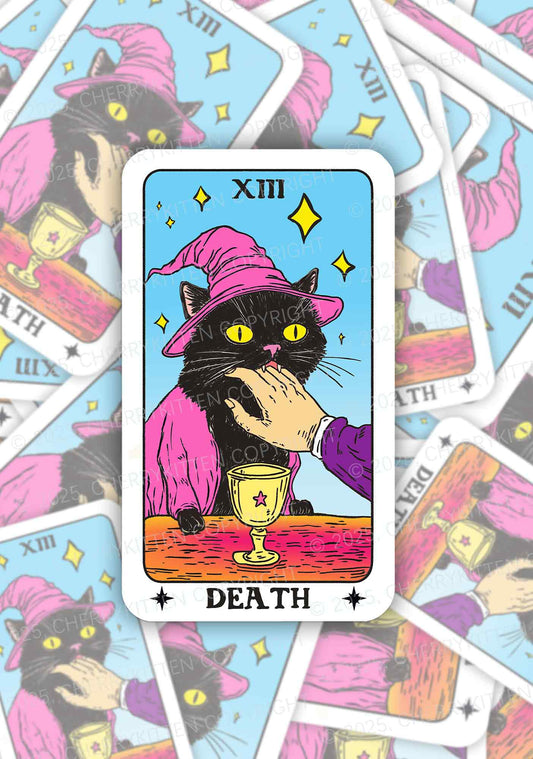 Halloween Death Black Cat 1pc Y2K Sticker Cherrykitten