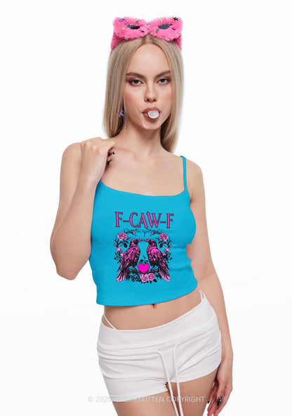 F CAW F Pink Ravens Valentine's Day Y2K Spaghetti Strap Cami Cherrykitten