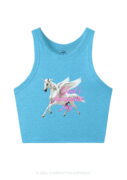Gods Favourite Fag Pride Y2K Crop Tank Top Cherrykitten