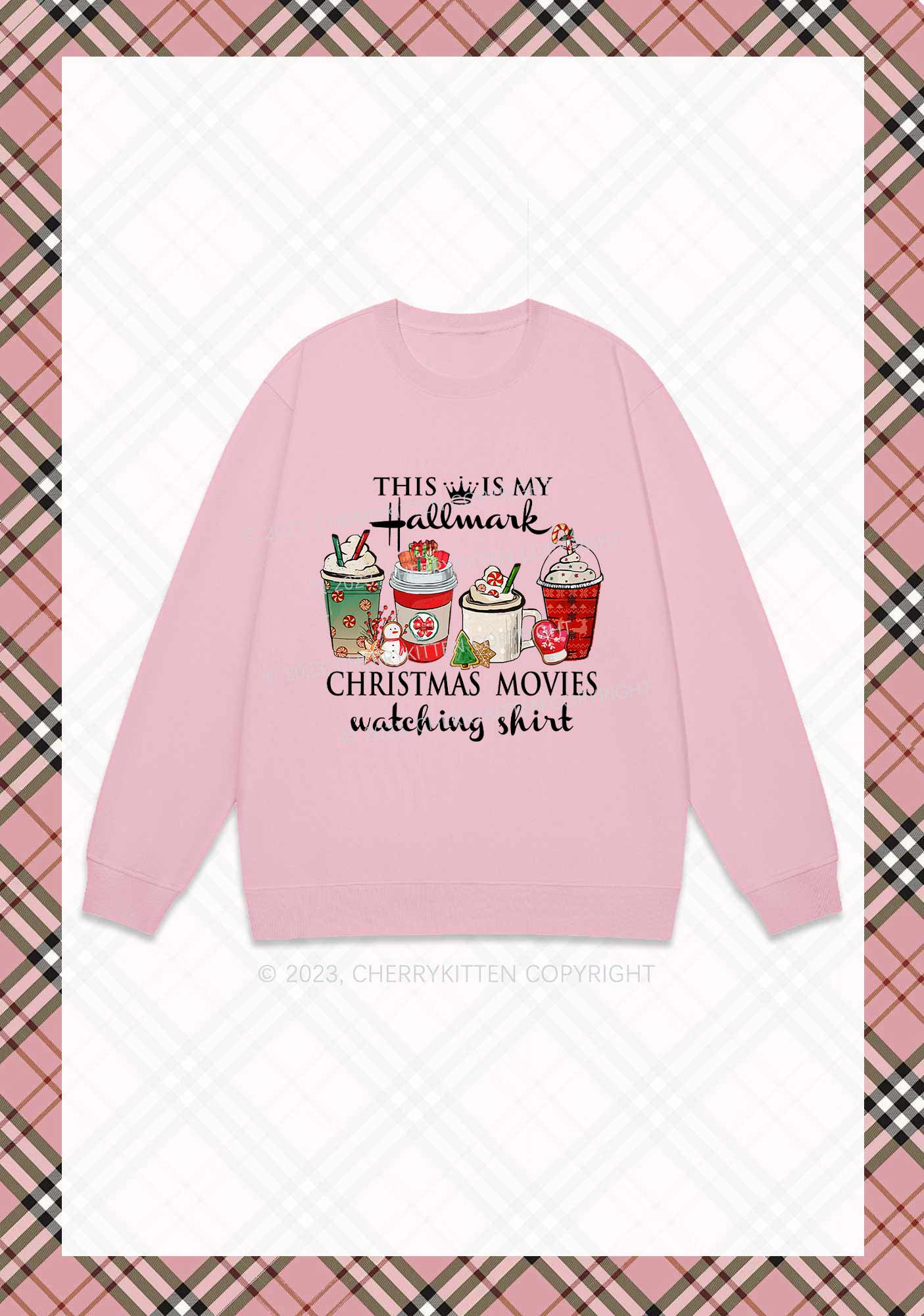 Christmas Movies Watching Shirt Y2K Sweatshirt Cherrykitten