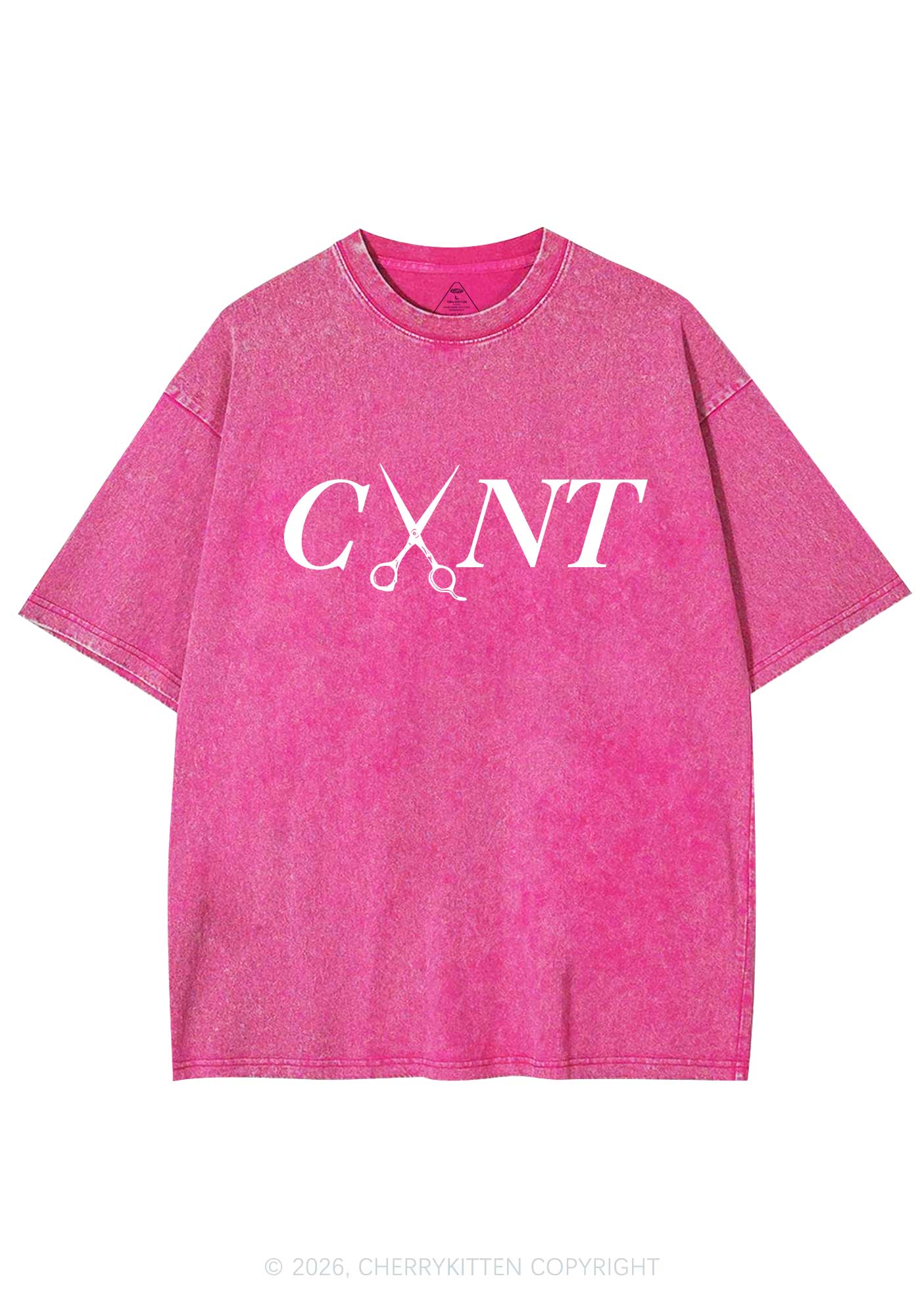 Pink Scissors Cxxt Pride Y2K Shirts Washed Tee Cherrykitten