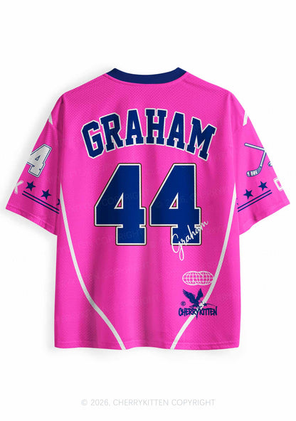 Pink Hockey Team GG Y2K Sport Jersey Shirts Cherrykitten