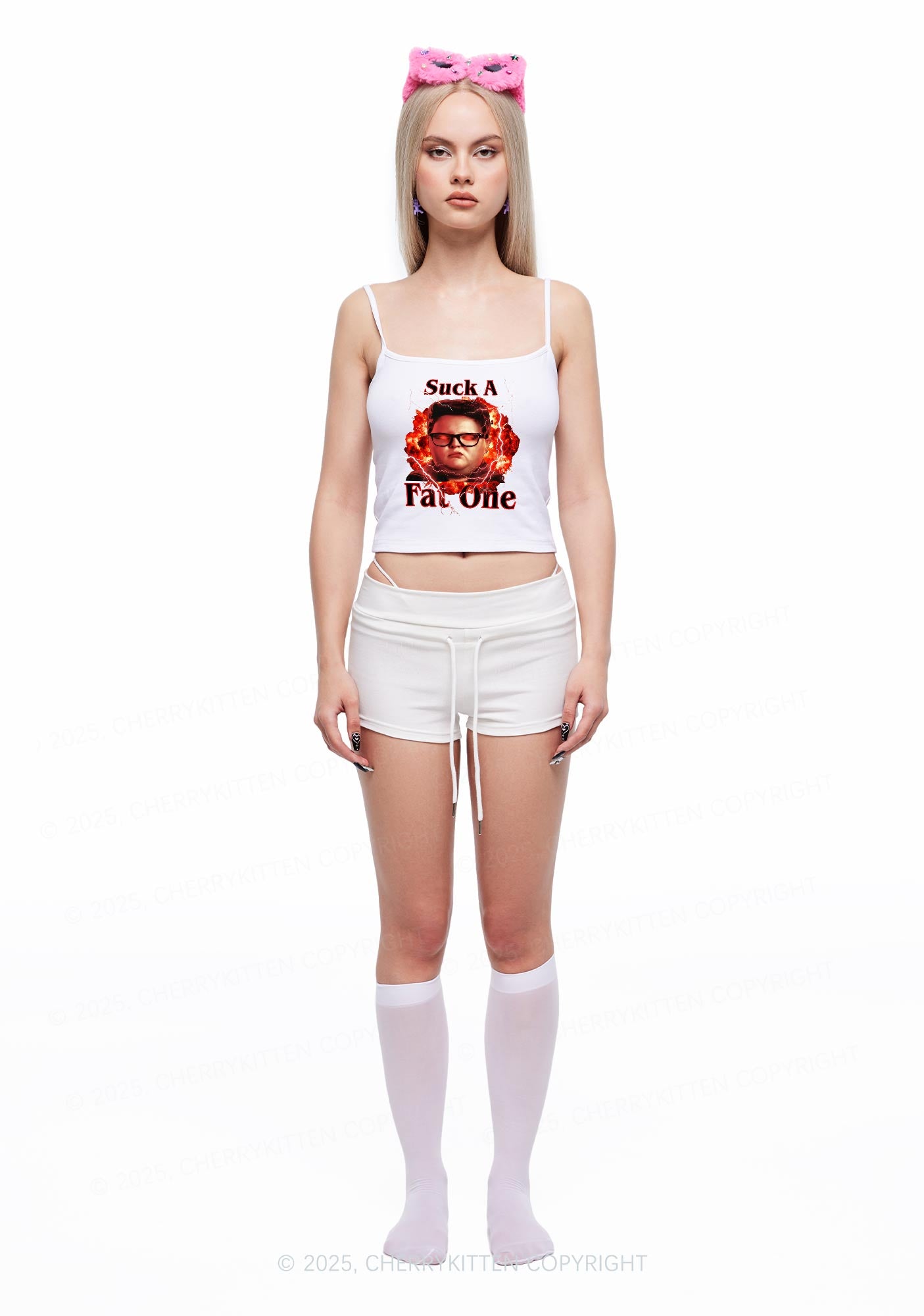 Suck A Fat One Y2K Spaghetti Strap Cami Cherrykitten